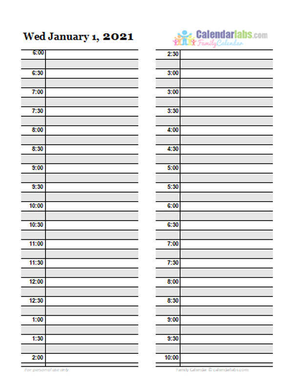 Printable Daily Planner Template - CalendarLabs