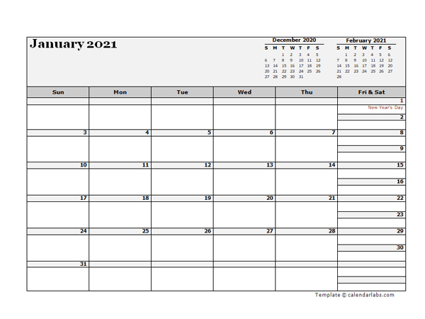 2021 Canada Calendar For Vacation Tracking