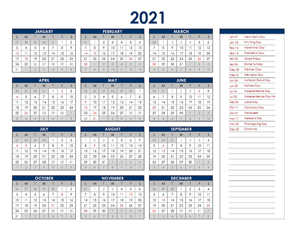 Featured image of post 2021 Calendar Schedule Excel - Browse through the calendar templates, choose an excel calendar template that is best for you.