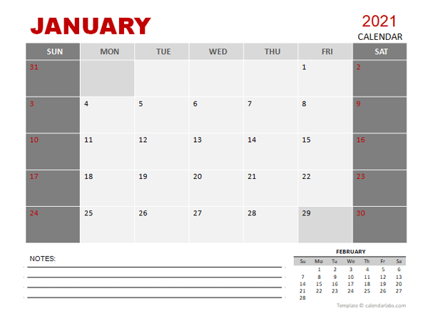 2021 Monthly Powerpoint Calendar