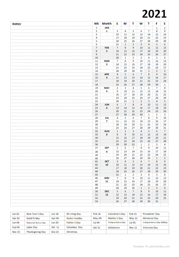 2021 Yearly Project Planning Template