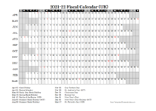 2021 fiscal year calendar