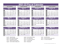 UK Fiscal Calendar Template 2021-22