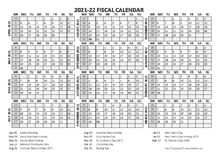 2021 Fiscal Calendar Template Starts at April