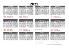 5-4-4 Financial Accounting Calendar 2021