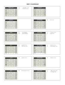 2021 Accounting Close Calendar 4-4-5