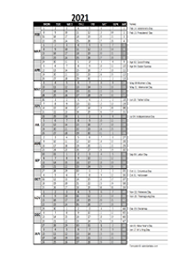 2021 Accounting Month End Close Calendar