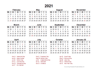 4 4 5 accounting calendar 2021 Printable 2021 Accounting Calendar Templates Calendarlabs 4 4 5 accounting calendar 2021