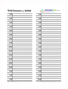 2021 Daily Planner Template