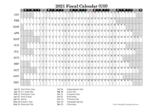 2021 Fiscal Calendar USA