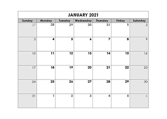 Printable 2021 Blank Calendar Templates Calendarlabs