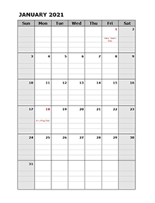 2021 Daily Planner Calendar Template