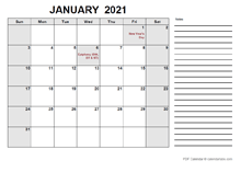 2021 Calendar with Germany Holidays PDF