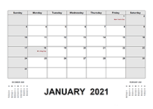2021 Calendar With Holidays PDF