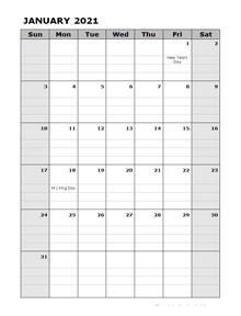 2021 Daily Planner Microsoft Word Template