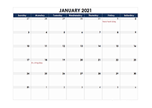 Printable 2021 Excel Calendar Templates Calendarlabs