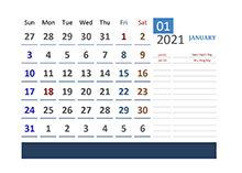 Printable 2021 Excel Calendar Templates - CalendarLabs