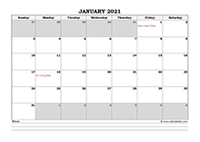 Printable 2021 Excel Calendar Templates Calendarlabs