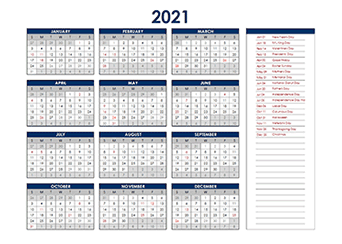 Monthly Calendar 2021 Excel | Printable March