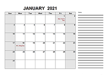 2021 Free Calendar PDF
