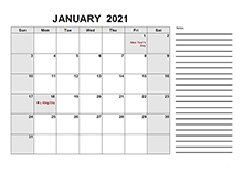 2021 free calendar pdf