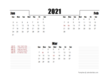 2021 Germany Quarterly Planner Template