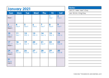 2021 Julian Date Calendar
