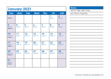 2021 monthly julian calendar03