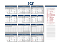 2021 Malaysia Annual Calendar with Holidays