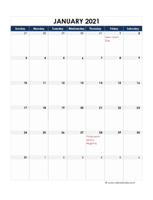 2021 Malaysia Calendar Spreadsheet Template