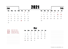 2021 Malaysia Quarterly Planner Template