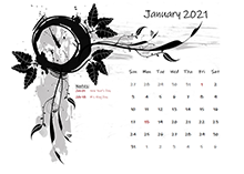 2021 monthly calendar design template