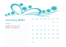 2021 monthly calendar template kindergarten