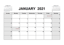 2021 printable calendar pdf