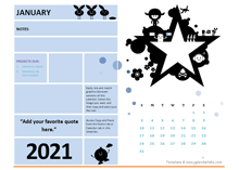 2021 Printable Student Calendar