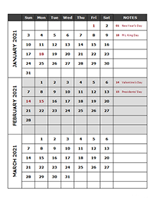 3 month calendar template 2021 Printable 2021 Quarterly Calendar Templates Calendarlabs 3 month calendar template 2021