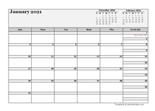 2021 Thailand Calendar For Vacation Tracking