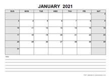 Blank February 2021 Calendar PDF