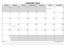 February 2021 Planner Excel