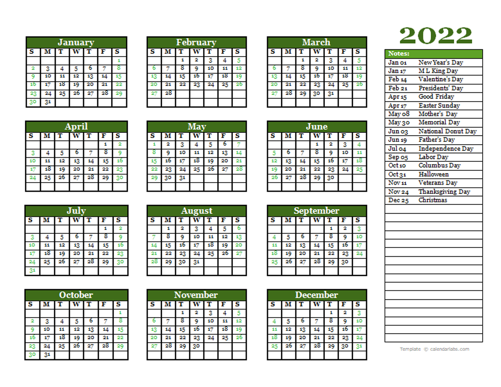 2022 Malaysia Annual Calendar With Holidays Free 2022 Calendar