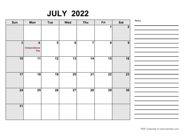 july 2022 calendar calendarlabs