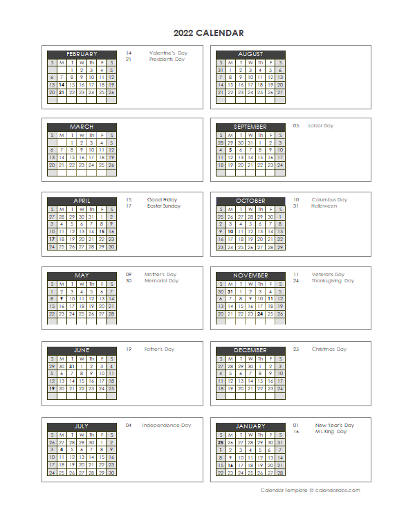 2022 Accounting Close Calendar 4-4-5