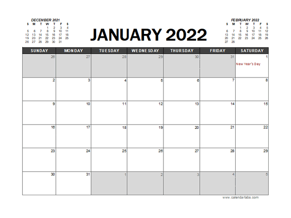 2022 Calendar Planner Canada Excel