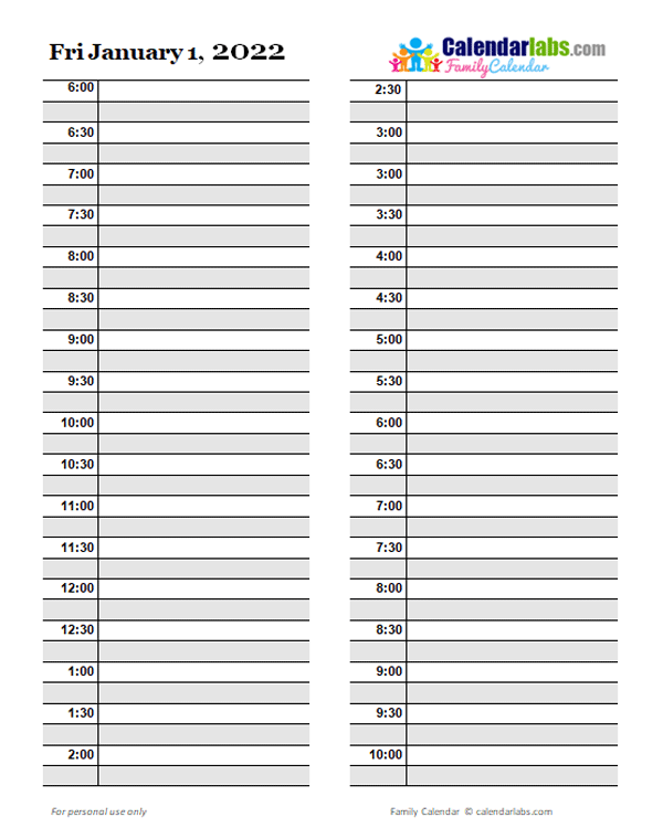 Free Printable Daily Planner 2022 Pdf