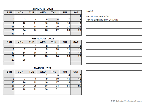 2022 Germany Quarterly Calendar with Holidays