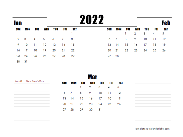 2022 Netherlands Quarterly Planner Template Free Printable Templates