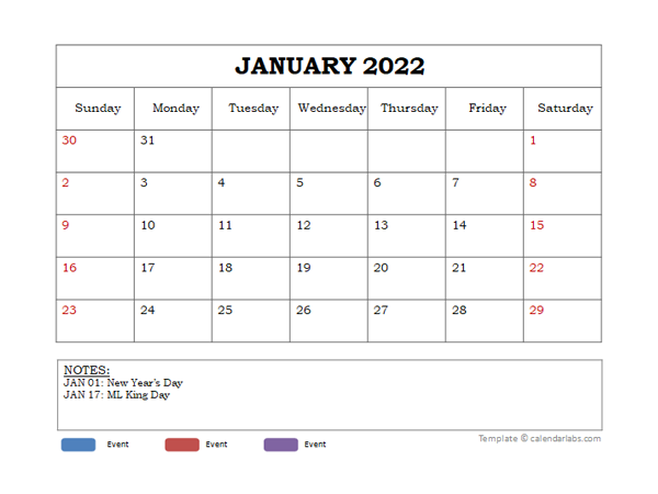 2022 Powerpoint Calendar Template