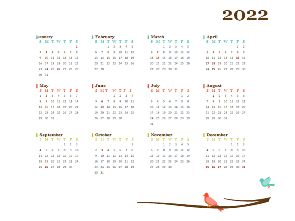 2022 Yearly Hong Kong Calendar Design Template Free Printable Templates