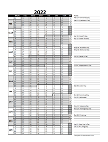 2022 Accounting-Month-End-Close-Calendar