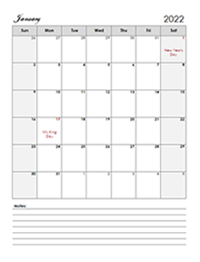 Free Printable 2022 Apple Pages Calendar Templates